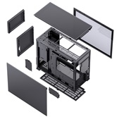 Корпус JONSBO D31 MESH Black, TG, mini-ITX, mATX, черный