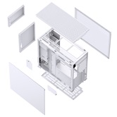 Корпус JONSBO D41 STD White, TG, mini-ITX, mATX, ATX, белый