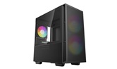 Корпус Deepcool CH360, TG, 2x140mm ARGB Fan, 1x120mm ARGB Fan, mini-ITX, mATX, черный