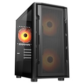 Корпус Cougar Uniface Mini RGB  2х140mm + 1x120mm ARGB Fan, ARGB Fan Hub, без БП, черный, mATX / CGR-55C9B-RGB