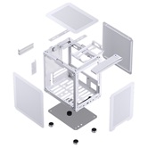 Корпус JONSBO C6-ITX White, mini-ITX, белый