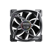 Вентилятор Montech AX120 PWM Black / 120mm, 4pin PWM, 3pin ARGB, 800-1600RPM, 59.0CFM, 27.0dBA, Rifle bearing / AX120B