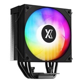 Кулер XASTRA AR400 ARGB BK  LGA1851/1700/1200/115X/AM5/AM4 (18шт/кор, TDP 220W, 4 тепл.трубки , PWM FAN ARGB 120mm , top cover with ARGB led,  black heatsink ) RET