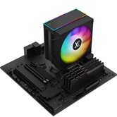 Кулер XASTRA AR400 ARGB BK  LGA1851/1700/1200/115X/AM5/AM4 (18шт/кор, TDP 220W, 4 тепл.трубки , PWM FAN ARGB 120mm , top cover with ARGB led,  black heatsink ) RET