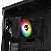 Кулер XASTRA AR400 ARGB BK  LGA1851/1700/1200/115X/AM5/AM4 (18шт/кор, TDP 220W, 4 тепл.трубки , PWM FAN ARGB 120mm , top cover with ARGB led,  black heatsink ) RET