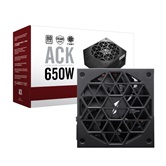 Блок питания 1STPLAYER ACK STANDARD 650W Black / ATX 2.4, APFC, 80 PLUS Standard, Double Forward, Teapo main cap, 140mm fan, non-modular / HA-650AC1