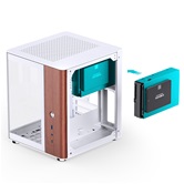 Корпус JONSBO TK-0 White, TG (aquarium), mini-ITX, SFX, белый