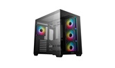Корпус Deepcool CG530 4F, TG (aquarium), 4x120mm ARGB Fan, mini-ITX, mATX, ATX, черный