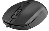 Мышь проводная  Defender Alpha MB-507 USB, черный, 3D, бесшумная, 1,8м  (52507)