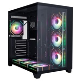 Корпус 1STPLAYER MEGAVIEW MV8-TP ARGB Black / ATX / 7x120mm ARGB fans & hub / MV8-TP-BK-6FC7R-1FC7-HUB2