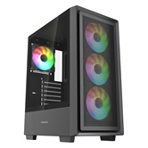 Корпус Powercase Mistral AY4B ARGB, Tempered Glass, 4x 120mm ARGB Fans, чёрный, ATX  (CMAYB-A4)