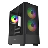 Корпус Powercase Mistral AY3B ARGB, Tempered Glass, 2x 140mm +1x 120mm ARGB Fans, чёрный, ATX  (CMAYB-A3)