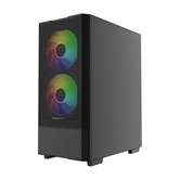 Корпус Powercase Mistral AY3B ARGB, Tempered Glass, 2x 140mm +1x 120mm ARGB Fans, чёрный, ATX  (CMAYB-A3)