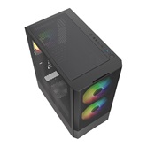 Корпус Powercase Mistral AY3B ARGB, Tempered Glass, 2x 140mm +1x 120mm ARGB Fans, чёрный, ATX  (CMAYB-A3)