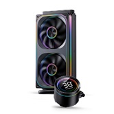 Комплект водяного охлаждения JONSBO TH-240 Black LGA1700/1200/115X/AM5/AM4 (6шт/кор, TDP 260W, ARGB FAN and PUMP, PWM, DUAL FAN 120mm) RET