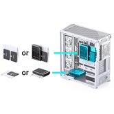 Корпус JONSBO D400 White, TG (aquarium), mini-ITX, mATX, ATX, белый