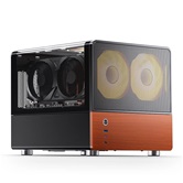 Корпус JONSBO V12 Black, TG (aquarium), 2x120mm ARGB Fan, mini-ITX, mATX, черный