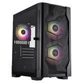 Корпус 1STPLAYER DK D4-M ARGB Black / mATX / 2x140mm & 1x120mm ARGB fans / D4-M-BK-2F7-14-1F7