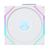 Вентилятор Lian Li UNI FAN TL WIRELESS LCD 120 Reverse Blade / 12RTLLCD1W1W WHITE / 120x124x28мм (PWM, ARGB, 1900 об/мин (Max.), 31dBa) / G99.12RTLLCD1W1W.R0