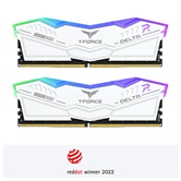 Модуль памяти DDR5 TEAMGROUP T-Force Delta RGB 64GB (2x32GB) 6000MHz CL38 (38-46-46-84) 1.35V / FF4D564G6000HC38JDC01 / White