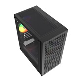 Корпус Powercase Mistral Micro EM18, Tempered Glass, 2x140mm + 1х120mm ARGB PWM fan, чёрный, mATX  (CMMEM18B-A3)