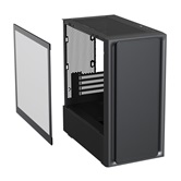 Корпус XASTRA  A411M 4ARGB-FC Black mATX/Mesh /ScrewlessTG+mesh panel/ 4x120mm ARGB PWM FC fans/ A411M-4FC12A