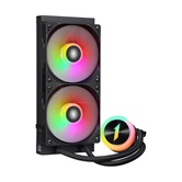 Система водяного охлаждения 1STPLAYER TS1 240 Black / 2x120mm, ARGB, 250W TDP / TS1-240-BK