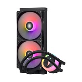 Система водяного охлаждения 1STPLAYER TS1 240 Black / 2x120mm, ARGB, 250W TDP / TS1-240-BK