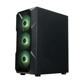 Корпус XASTRA  A304 4ARGB Black ATX/Mesh/half-size TG/4x120mm ARGB FC fans/ A304-4FC12A