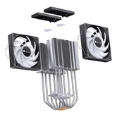 Кулер JONSBO CR-3000E ARGB Black LGA1851/1700/1200/115X/AM5/AM4 (12шт/кор, TDP 260W, PWM, 2 x 120mm ARGB LED Fan, 6 тепловых трубок, 4-pin) Retail