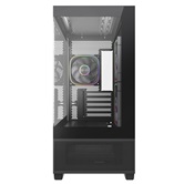 Корпус Powercase Vision Micro S3B, Tempered Glass, Type-C, 3x 120mm ARGB PWM Fan, чёрный, mATX  (CVMMSB-A3)