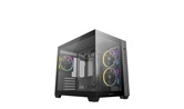 Корпус Deepcool CG330 3F, TG (aquarium), 3x120mm ARGB Fan, mini-ITX, mATX, черный