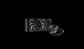 Комплект водяного охлаждения DEEPCOOL LE240 V2 ZERO DARK LGA1851/1700/1200/115X/AM5/AM4 (6шт/кор,TDP 250W, ARGB PUMP, Anti-Leak edition, PWM, DUAL FAN) RET