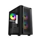 Корпус Powercase Mistral SM04 ARGB, Tempered Glass, Front Nylon Filter, 3x120mm ARGB PWM fans, чёрный, mATX  (CMMSM04B-A3)