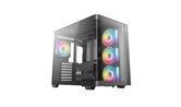 Корпус Deepcool CG530U 4F, TG (aquarium), 4x120mm ARGB Fan, mini-ITX, mATX, ATX, черный