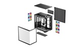 Корпус Deepcool CG590U 5F, TG (aquarium), 5x120mm ARGB Fan, mini-ITX, mATX, ATX, черный