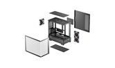 Корпус Deepcool CG380U 3F, TG (aquarium), 3x120mm ARGB Fan, mini-ITX, mATX, черный