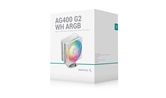 Кулер DEEPCOOL AG400 G2 WH ARGB LGA1851/1700/AM5/AM4 (18шт/кор, TDP 230W, PWM, Fan 120mm, 4 тепл. трубки, белый) RET