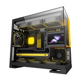 Корпус Geometric Future Model 3 Black Yellow with fans / mATX / 5x120mm ARGB fans / 1AM3NZBY00110