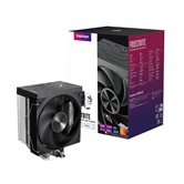 Кулер 1STPLAYER FROST BITE FB12-4 Black / 4HPx6mm, single tower, 210W TDP, 1x120mm fan, 800-2300 RPM, 70.15 CFM, 34.8 dBA / FB12-4-BK