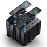 Кулер JONSBO CC90 Black LGA1851/1700/1200/115X/AM5/AM4 (8шт/кор, TDP 285W, PWM, 130mm Black Fan + 120mm Black Fan, 6 тепловых трубок, медная база, 4-pin) Retail