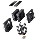 Кулер JONSBO CC90 Black LGA1851/1700/1200/115X/AM5/AM4 (8шт/кор, TDP 285W, PWM, 130mm Black Fan + 120mm Black Fan, 6 тепловых трубок, медная база, 4-pin) Retail