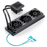 Комплект водяного охлаждения JONSBO TX-360 Black LGA1851/1700/1200/115X/AM5/AM4 (4шт/кор, TDP 320W, ARGB FAN and ARGB LCD Display PUMP,  PWM, TRIPLE FAN 120mm, черный) RET
