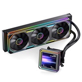 Комплект водяного охлаждения JONSBO TX-360 Black LGA1851/1700/1200/115X/AM5/AM4 (4шт/кор, TDP 320W, ARGB FAN and ARGB LCD Display PUMP,  PWM, TRIPLE FAN 120mm, черный) RET
