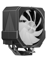 Кулер upHere UP1 Elite KC4C Black ARGB / 4HPx6mm, 230W TDP, single tower, 1x120mm fan, 600-1650RPM, 68CFM, 25dBA / UP1 Elite KC4C