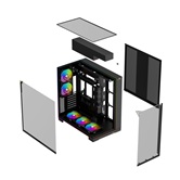 Корпус Thermalright TR-A70 ARGB FAN5-C / Black / TG / 5 x120mm ARGB PWM Fans / ARGB Strip / USB TYPE-C / ATX  / TRA70AF5CB