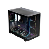 Корпус XASTRA QR600 7ARGB-FG-C10-UC Black ATX/Aquarium/Curve Glass /Led Strip/7x120mm ARGB PWM FG fans/Argb+PWM HUB 10port/ Type-C/ QR600-7FG12A-C10-UC-L