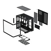 Корпус XASTRA QR600 7ARGB-FG-C10-UC Black ATX/Aquarium/Curve Glass /Led Strip/7x120mm ARGB PWM FG fans/Argb+PWM HUB 10port/ Type-C/ QR600-7FG12A-C10-UC-L